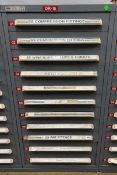 11 Drawer Stanley Vidmar Cabinet w/Contents