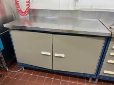 60 X 27.5 x 37 Vidmar Cabinet w/ Butcher Block