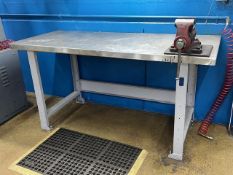 30" x 72" Steel Work Bench w/ Wilton Vise