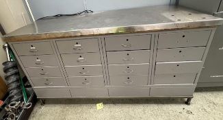 16 Drawer Work Table w/ Content