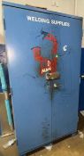 2 Door Welding Supplies Cabinet w/ Contents