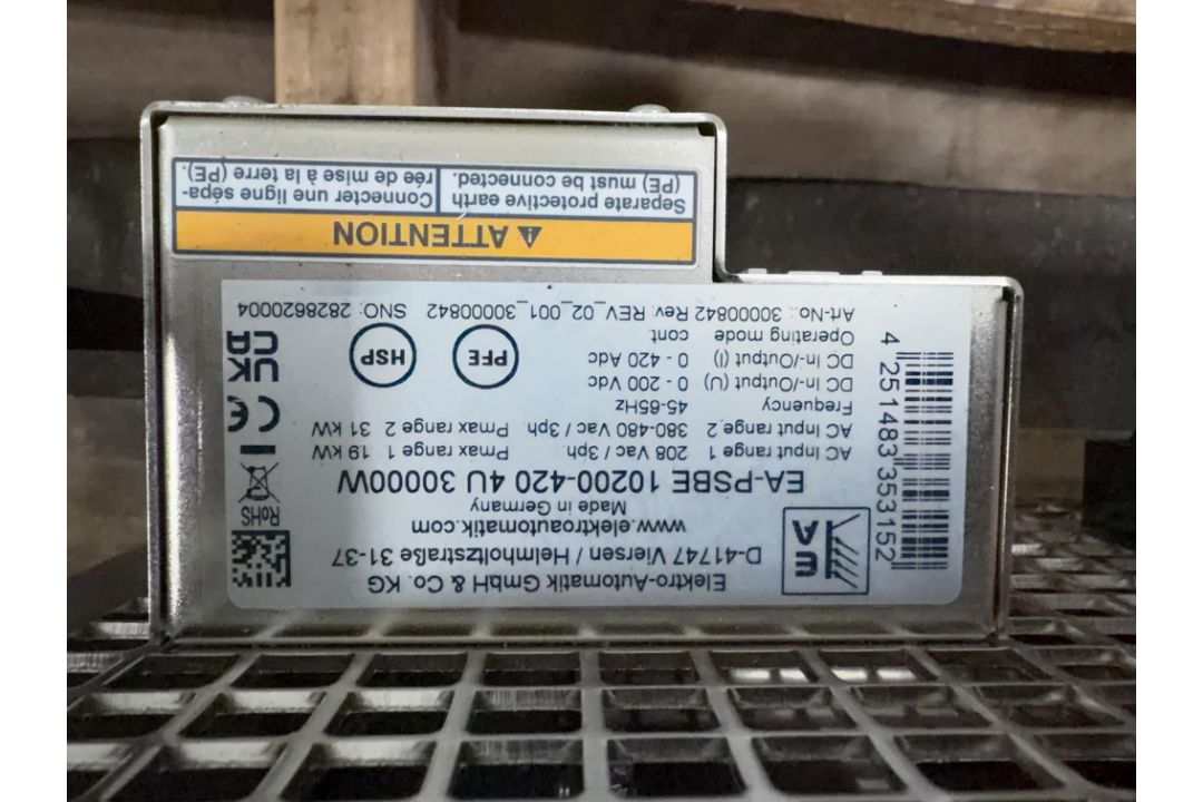 Elektro-Automatik #EA-PSBE 10200-420 4U 30,000W Power Supply - Image 7 of 7