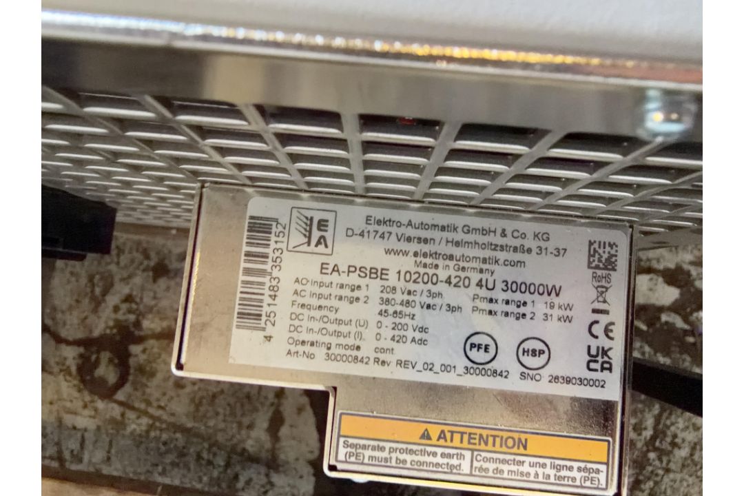 Elektro-Automatik #EA-PSBE 10200-420 4U 30,000W Power Supply - Image 7 of 8
