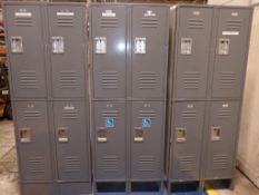 Lot of (3) Heavy Duty Locker Unit - (4) Compartment
