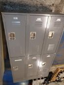 Lot of (2) Heavy Duty Locker Unit - (4) & (6) Compartment