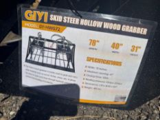 New GiYi Co Hydraulic Skidloader 72in Hollow Bottom Grapple Bucket Model GY-HWG72
