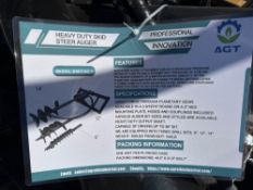 New AGT Co Hydraulic Skidloader Auger Set w/ 6,12,14in Bits
