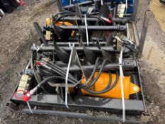 New GiYi Co Hydraulic Skidloader Auger Set w/ 8,12,16in Bits