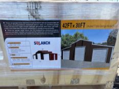 New SD Lanch 42ft x 30ft Triple Bay Metal Shed Type SDL4230TGMS