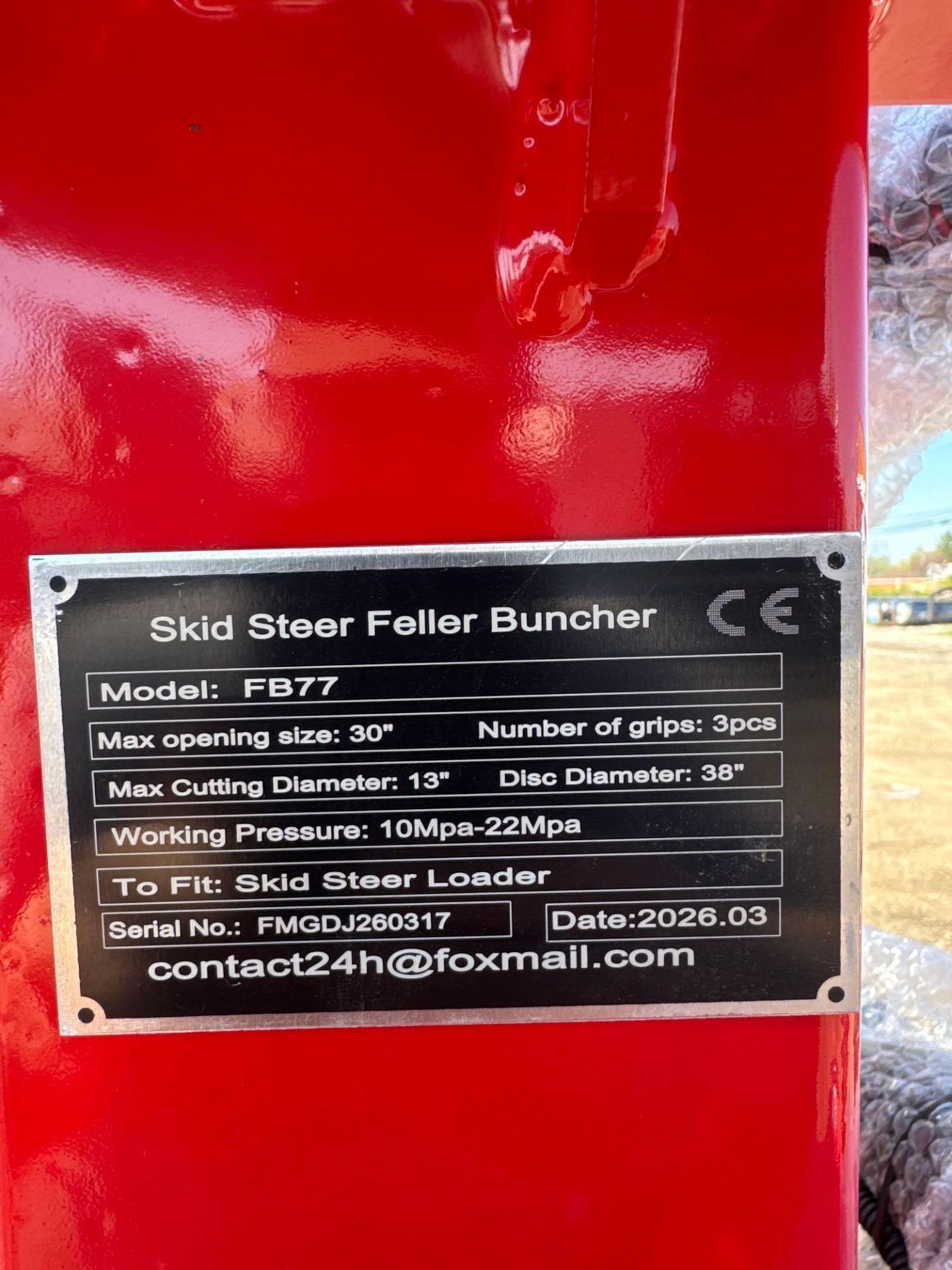 New GIYI Co Hydraulic Skidloader Feller Buncher Attachment Model FB77 - Image 4 of 5