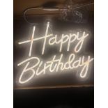 New 16in x 13in Happy Birthday LED Light