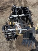 New AGT Co 9pc Mini Excavator Attachment Set Model 12EX-ATA