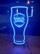 Samuel Adams Lighted Window Sign w/Power Supply 11"x22"