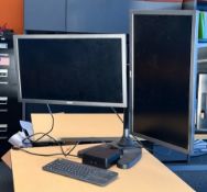 Lot - Dell Box Computer with (2) Acer B276HUL Monitors