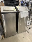 (2) Stainless Steel Trash Cans