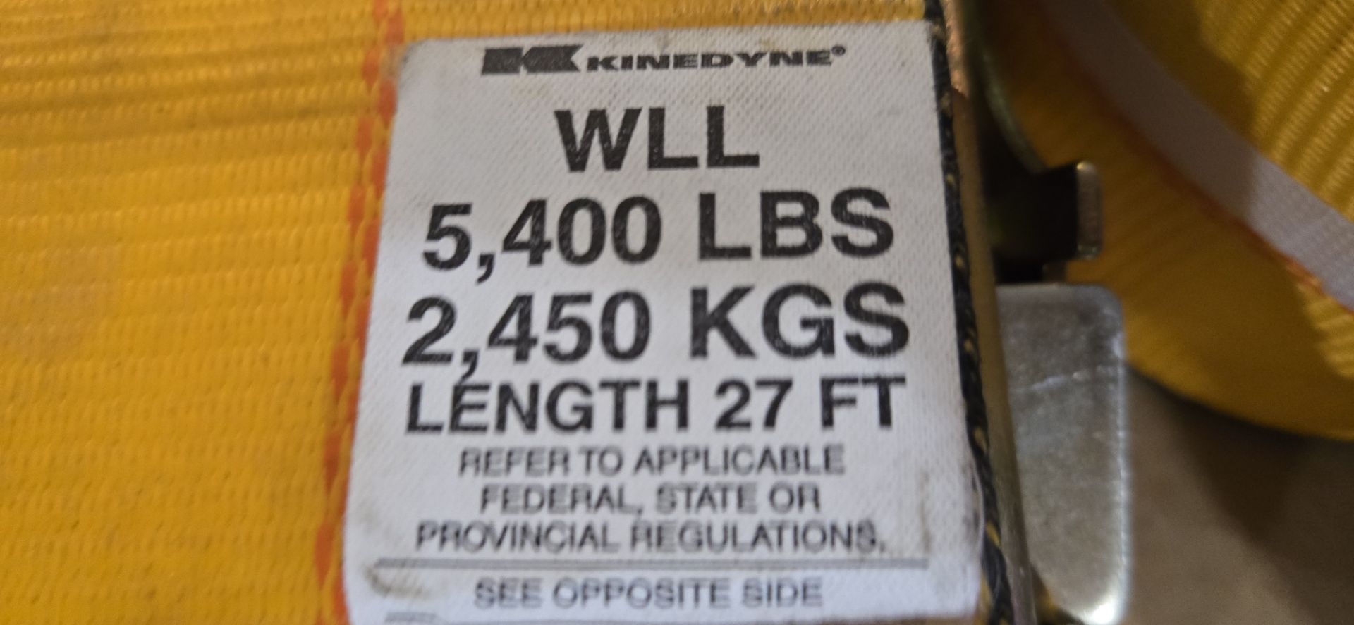 (2) KINEDYNE STRAPS 5400 LB 30' (ROOM 3) - Image 4 of 4