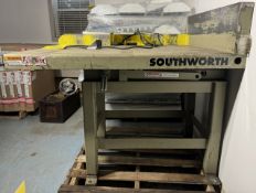 SOUTHWORTH ELECTRIC LIFT TABLE MODEL # T2-45; 2000 LB CAP; 115 V/1 PH (MAIN BLDG RM 2)
