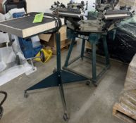 ATLAS MANUAL ROTARY SCREEN PRINTING PRESS WITH SCREEN PRINTING FLASH DRYER