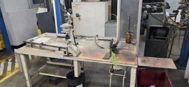 STEEL WORK TABLE WITH SPRING HAND JOINER