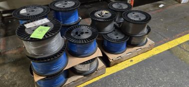 (4) PALLETS OF SPRING WIRE: RXC100608 010 CS SPRING WIRE 72.5 LB; RXC100609 012 CS SPRING WIRE 76.