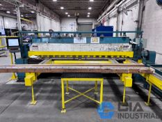 1/4" X 12’ WYSONG MODEL 1225 MECHANICAL POWER SQUARING SHEAR W/ CNC GAUGING; S/N P28-472, PRECISION