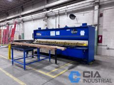 3/8” X 14’ ATLANTIC MODEL HDS-3/8-14 HYDRAULIC POWER SQUARING SHEAR; S/N 68637, FRONT OPERATED POWER