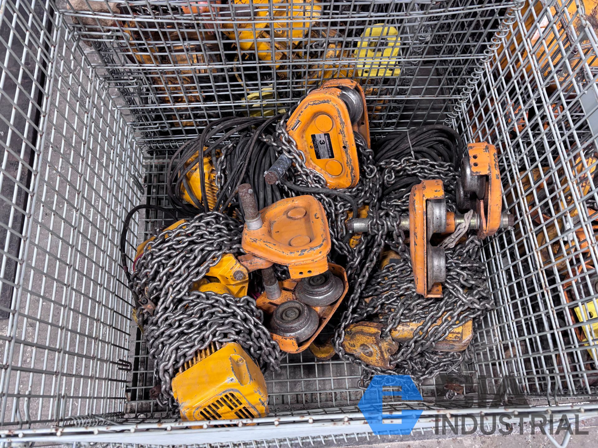 3 TON HARRINGTON TROLLEY TYPE ELECTRIC CHAIN HOISTS