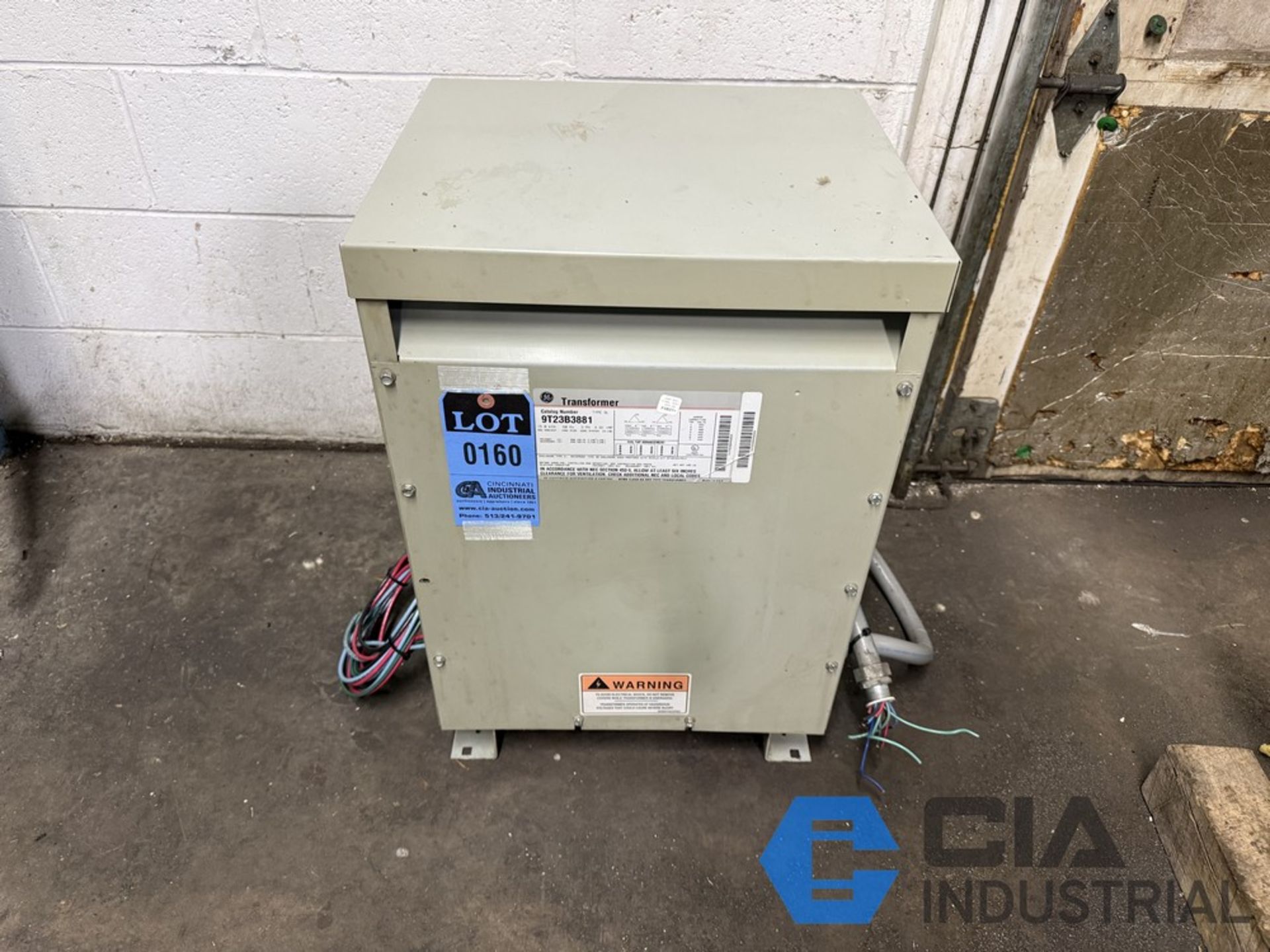 15 KVA GENERAL ELECTRIC CAT NO. 9T23B3881 DRY TYPE TRANSFORMER