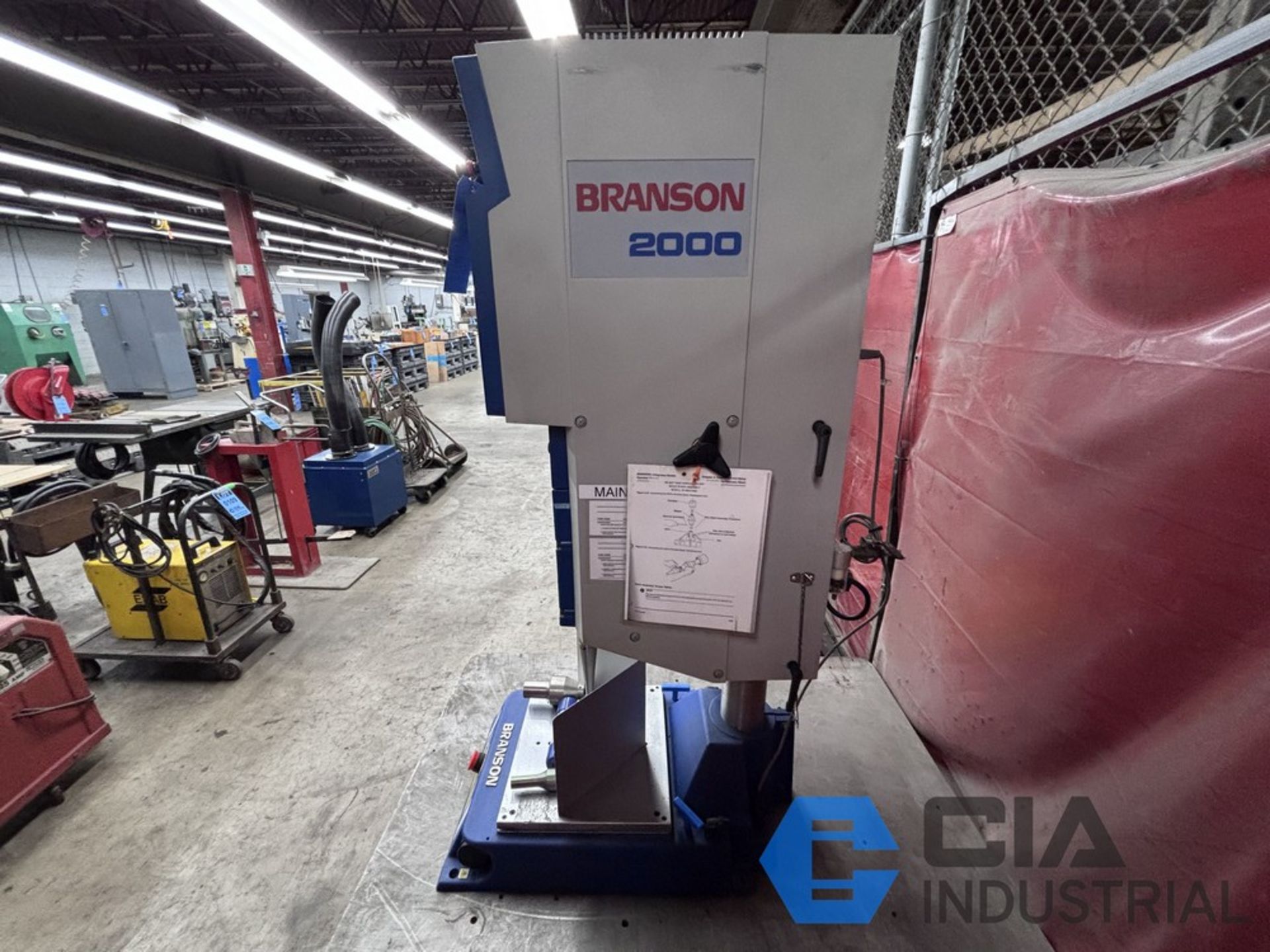 BRANSON MODEL 2000IW ULTRASONIC PLASTIC WELDER; S/N WLB06036170 (NEW 3 ...
