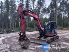 2014 KUBOTA KX080-4 EXCAVATOR; S/N 14XL122, PART NO. RD828-49000, 5,301 HOURS, THUMB BUCKET, 23"
