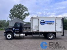 2012 INTERNATIONAL MODEL 4300 SINGLE AXLE VAN BODY TRUCK; VIN #1HTMMAAL8CH077793, 4-SPEED