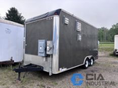 8' X 20' UNITED TANDEM AXLE ENCLOSED TRAILER WITH CONTENTS, GARDNER DENVER VLR400 VACUUM PUMP,