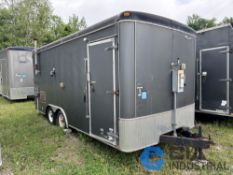8' X 18' UNITED TANDEM AXLE ENCLOSED TRAILER WITH CONTENTS, (2) CARBON FILTER TANKS, VERTICAL FILTER