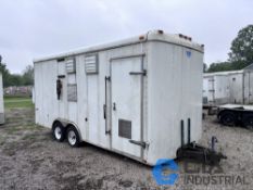 8' X 24' INTERSTATE TANDEM AXLE ENCLOSED TRAILER WITH CONTENTS, 15 HP GARDNER DENVER VLR500 VACUUM