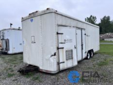 8' X 26' INTERSTATE TANDEM AXLE ENCLOSED TRAILER WITH CONTENTS, 25 HP TRAVAINI LIQUID RING ROTARY
