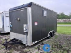 8' X 18' UNITED TANDEM AXLE ENCLOSED TRAILER WITH CONTENTS, CONTROL PANEL (FRONT PORTION OF TRAILER)