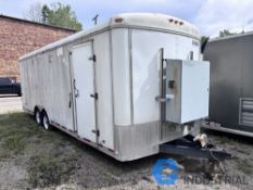 8' X 24' CARGO EXPRESS TANDEM AXLE ENCLOSED TRAILER WITH CONTENTS, (3) VERTICAL SEPARATOR TANKS, 92)