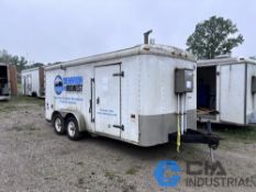 7' X 16' US CARGO TANDEM AXLE ENCLOSED TRAILER WITH CONTENTS, ROOTS ROTARY VANE BLOWER, OIL /