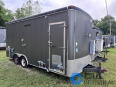 8' X 18' UNITED TANDEM AXLE ENCLOSED TRAILER WITH CONTENTS, 7-1/2 HP GARDNER DENVER VLR300 VACUUM
