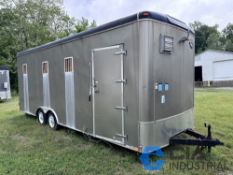 8' X 24' UNITED TANDEM AXLE ENCLOSED TRAILER WITH CONTENTS, 10 HP ROOTS ROTARY LOBE VACUUM PUMP,