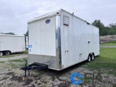 8' X 24' UNITED TANDEM AXLE ENCLOSED TRAILER WITH CONTENTS, SINGEL PHASE QUINCY VERTICAL TANK AIR