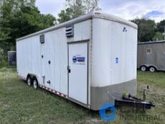 8' X 24' PACE AMERICAN TANDEM AXLE ENCLOSED TRAILER WITH CONTETS, AMETEK MODEL EN14DX72MWL BLOWER,