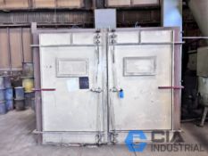 10' WIDE X 10' DEEP X 8' HIGH DOUBLE DOOR PROGRESSIVE BLASTING SYSTEMS SHOT BLAST ROOM; S/N 6234,