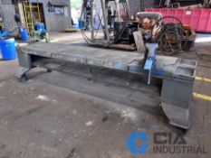140" X 30" T-SLOTTED MACHINE TABLE WITH 6" VISE
