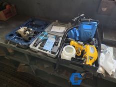 (LOT) PAINT SPRAYER, COLEMAN CORDLESS DRILL, DRILL DOCTOR