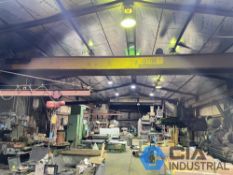 10 TON X 37' APPROX. SPAN DOUBLE GIRDER BRIDGE CRANE WITH 10 TON ELECTRIC CABLE HOIST