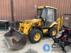 JCB MODEL 210S 4-WHEEL DRIVE DIESEL PNEUAMTIC TREAD TIRE LOADER / BACKHOE; S/N 0761506, 76" WIDE