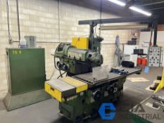 ZAYER MODEL T1AF UNIVERSAL BED TYPE MILLING MACHINE; S/N N/A, 88" X 27" TABLE, SPINDLE SPEED 33-2,