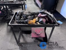 METAL CART WITH MISCELLANEOUS ELECTRIC POWER TOOLS