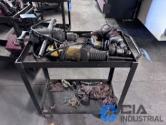METAL CART WITH MISCELLANEOUS ELECTRIC POWER TOOLS